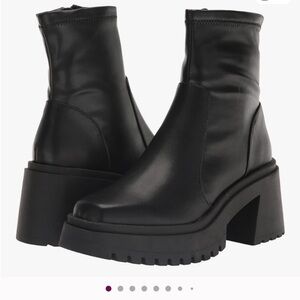 Madden Girl Black Tiaa Heeled Ankle Boots